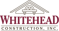 Whitehead Construction, Inc. logo with house roof graphic above company name