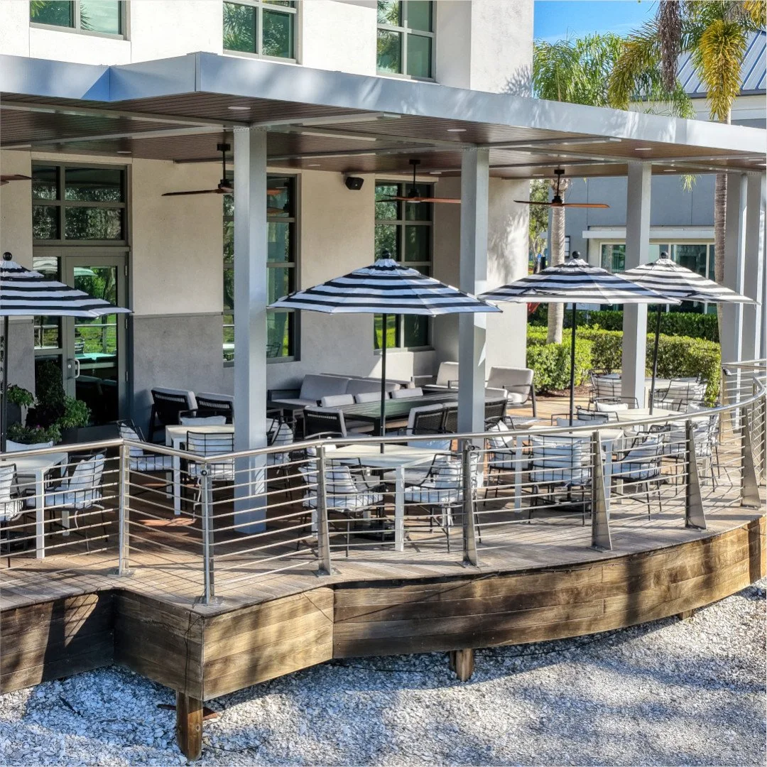 Benderson office patio deck cover