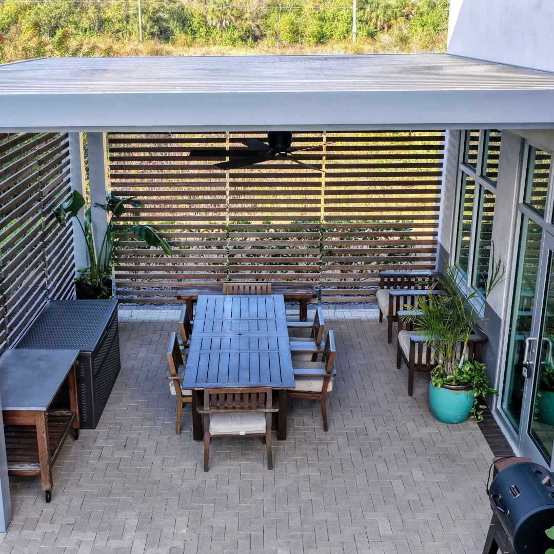 Benderson office backyard cover