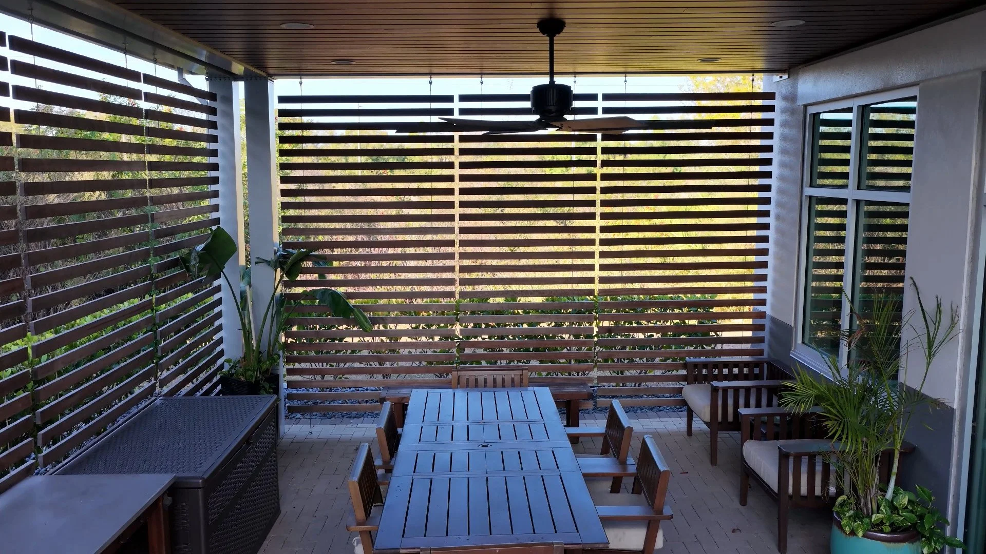 Benderson office backyard cover