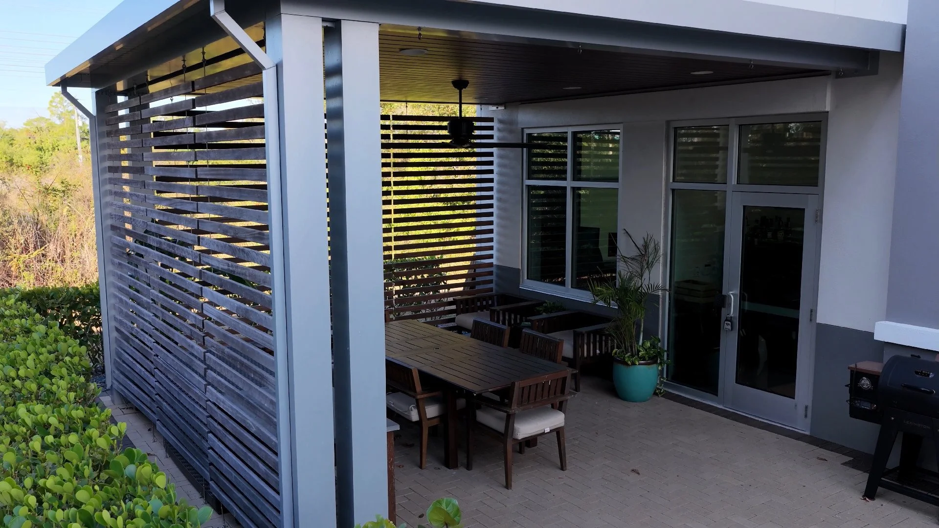 Benderson office backyard cover
