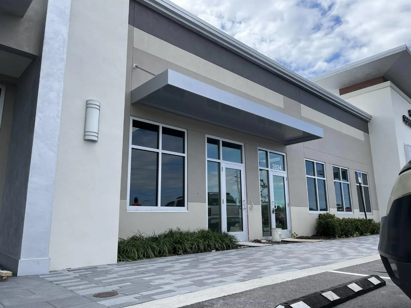 Office entrance canopy