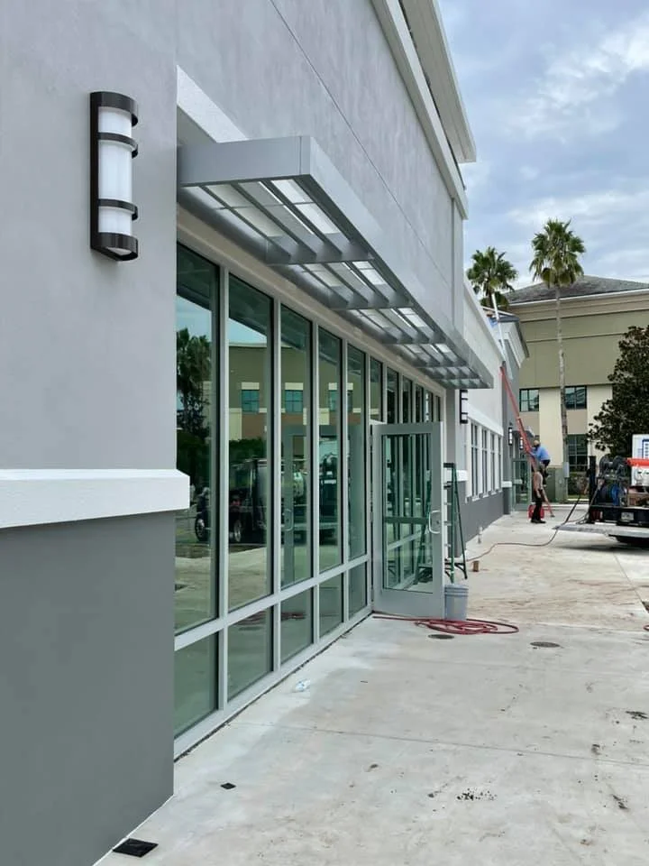 Commercial awning sunshades