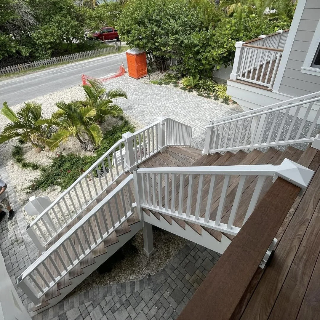 White picket railing