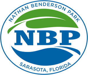 Logo of Nathan Benderson Park in Sarasota, Florida, featuring green, blue, and white colors with the park's name and location.