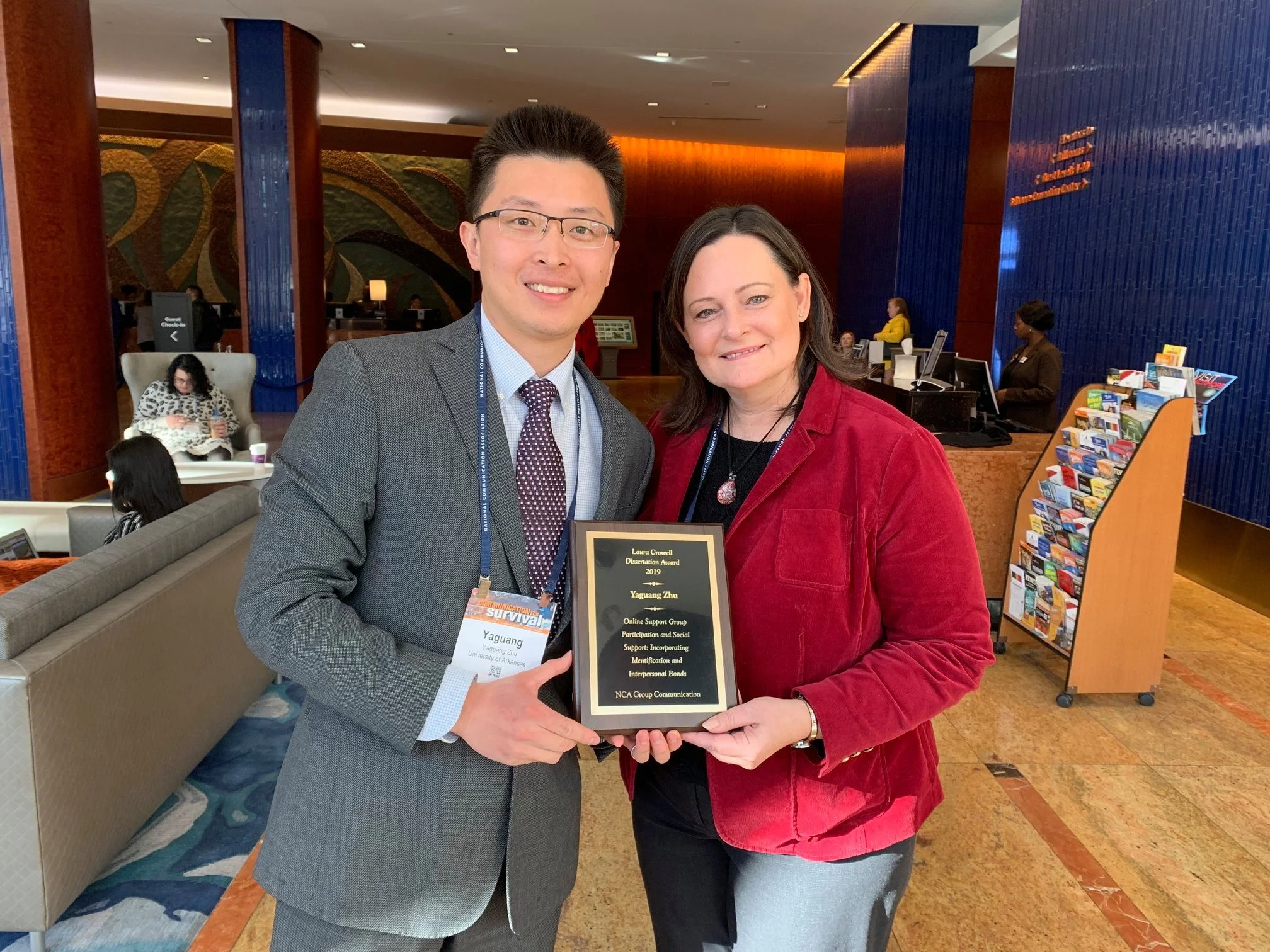 Dr. Yaguang Zhu and Dr. Keri Stephens at NCA