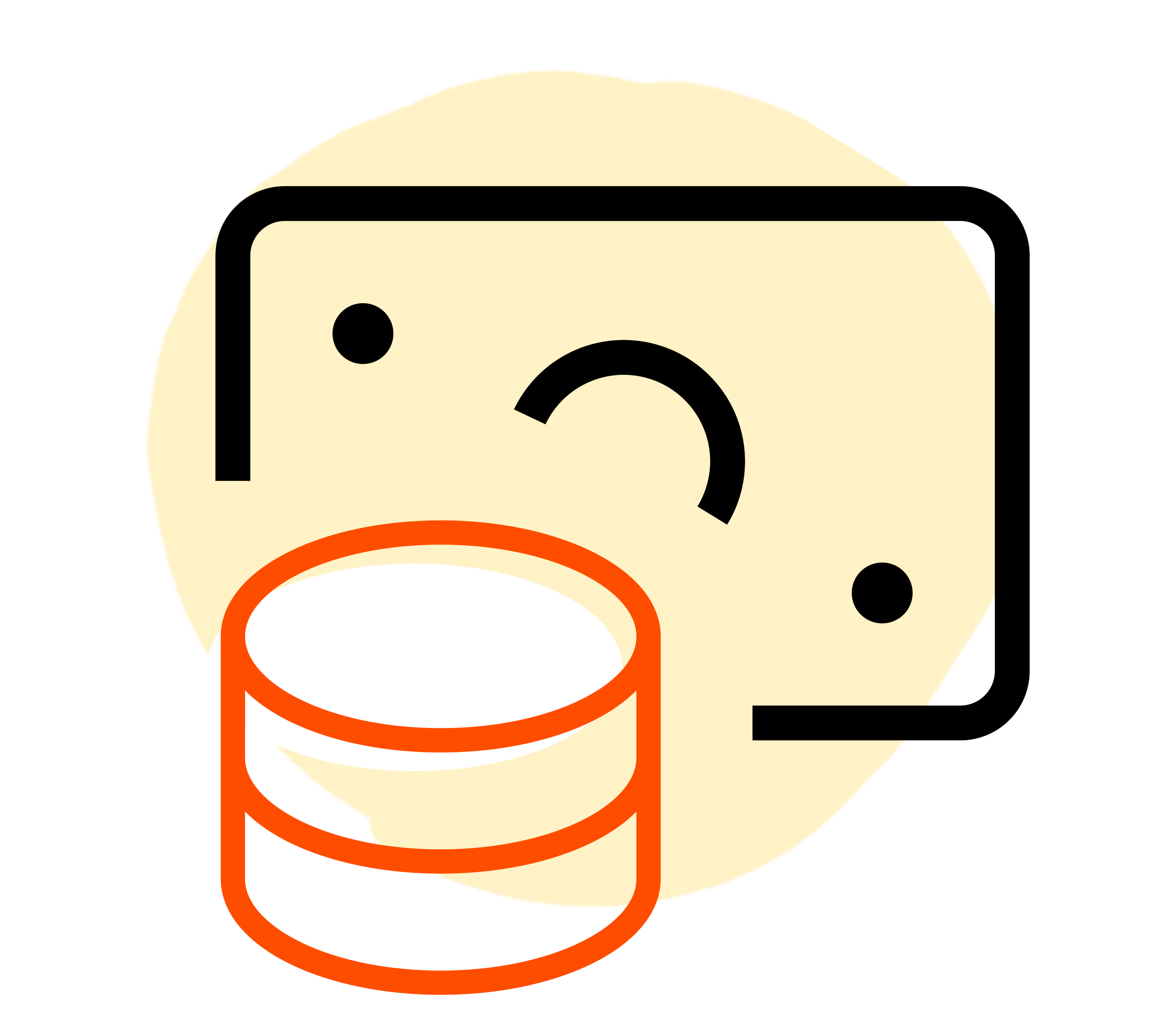 A cartoon yellow face with a quizzical expression, raised eyebrow, and a dollar sign in the eye, with stacks of coins in front.