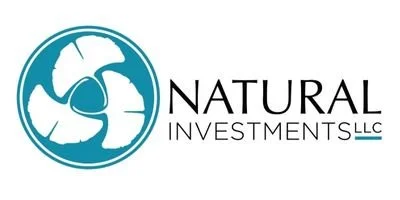Logo for Natural Investments LLC featuring a stylized tree in a circle with the company name.