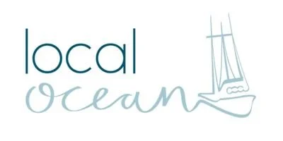Logo with the words 'local ocean' and a simple line drawing of a sailboat.