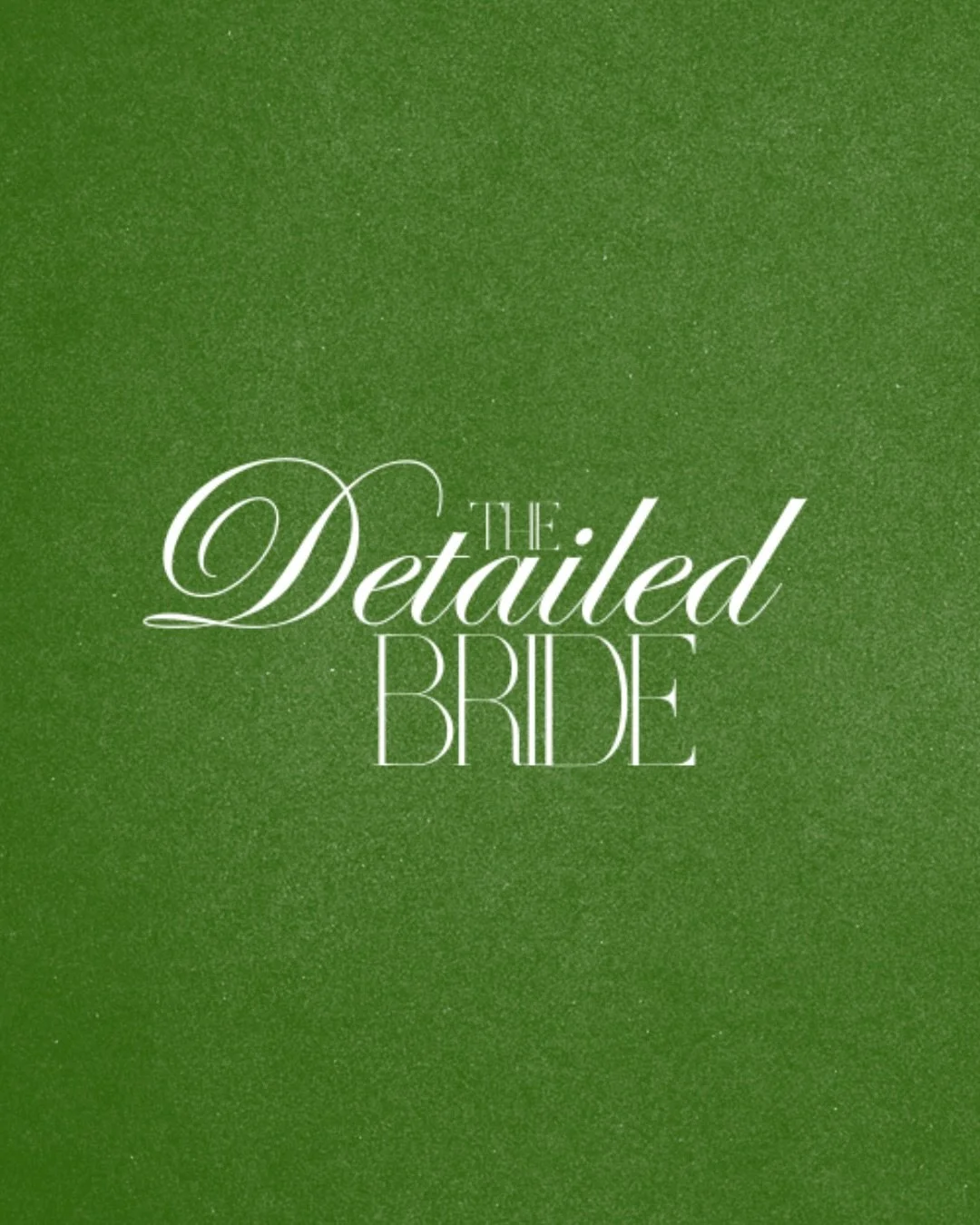 This one feels really special. 🤍

The Detailed Bride was born in the middle of planning my own wedding&mdash;late nights, a million tabs open, spreadsheets color-coded within an inch of their life, and a deep realization: I don&rsquo;t just like det