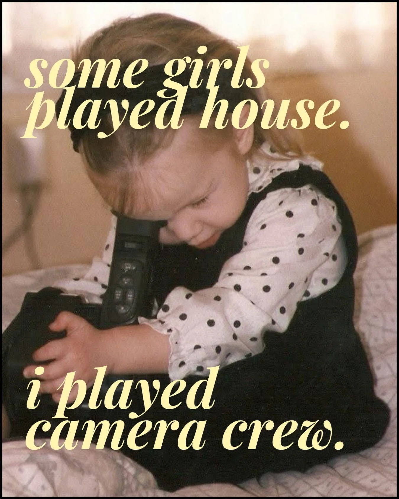 Yes, that&rsquo;s really me! My mom recorded everything on VHS. Birthdays, first steps, random Tuesdays. Apparently I was paying attention!!

Nearly thirty years later, I&rsquo;m the girl who can&rsquo;t let a moment go unfilmed. Just like my momma. 