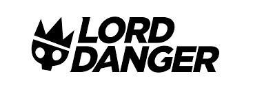 Bold text reading 'LORD DANGER' with a stylized cartoonish face with spiky hair and sunglasses.