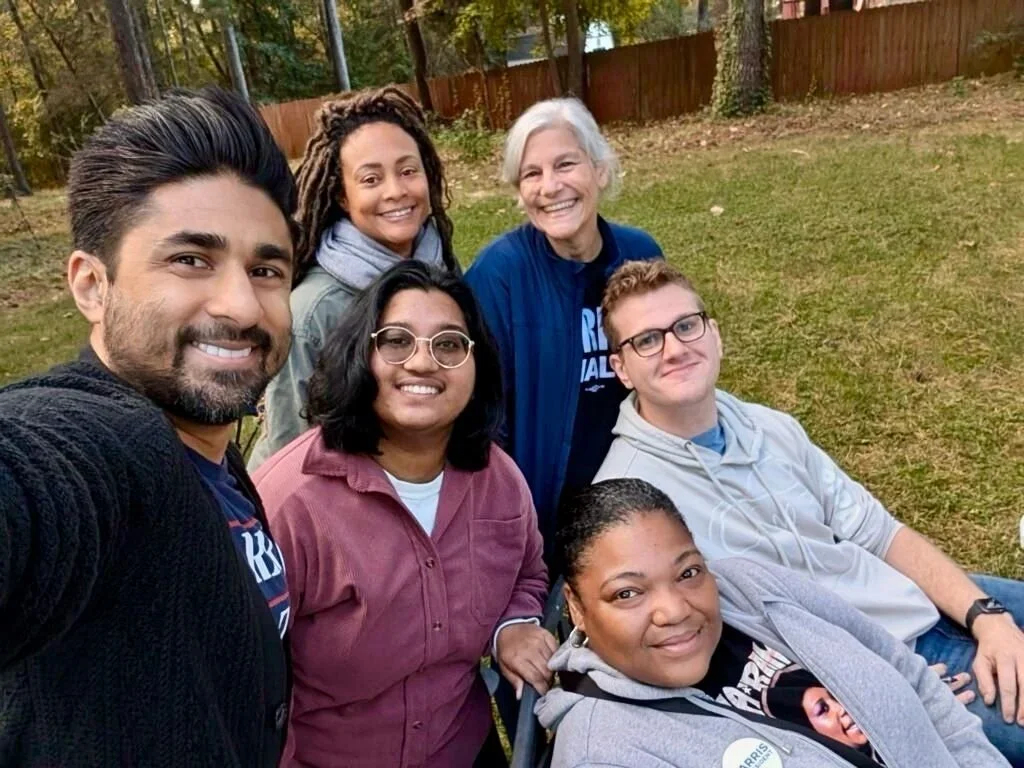 Collin Fearns working on the 2024 Harris Walz Campaign