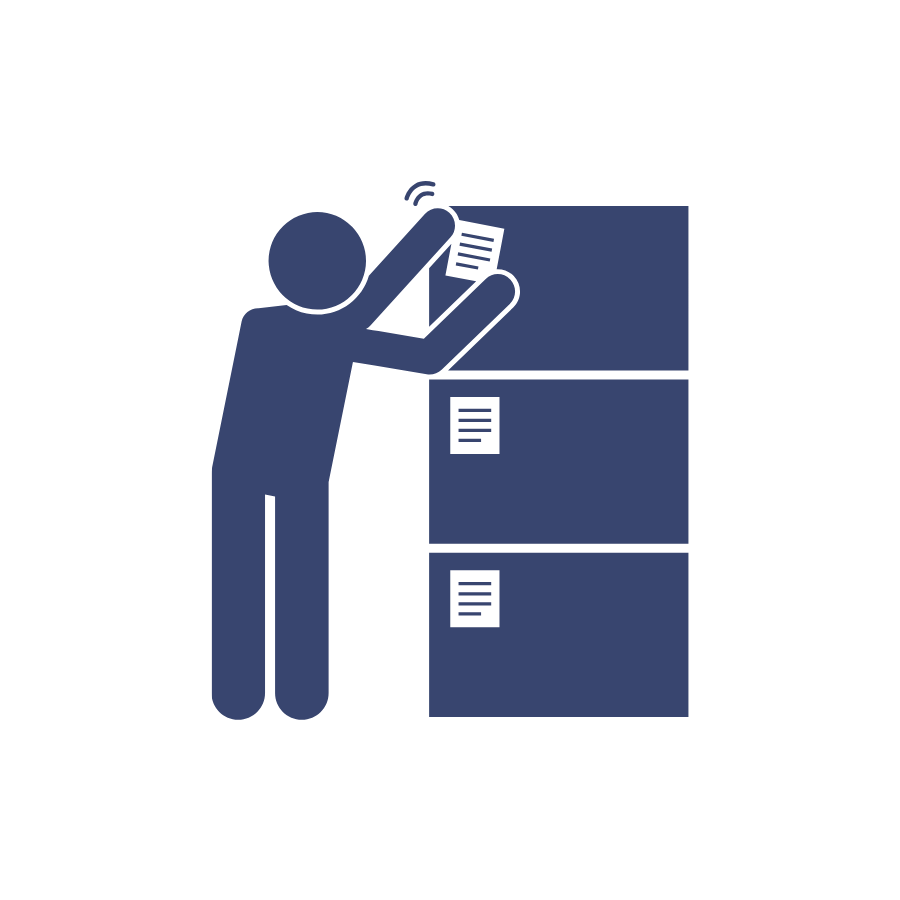 A person placing a piece of mail into a mailbox.