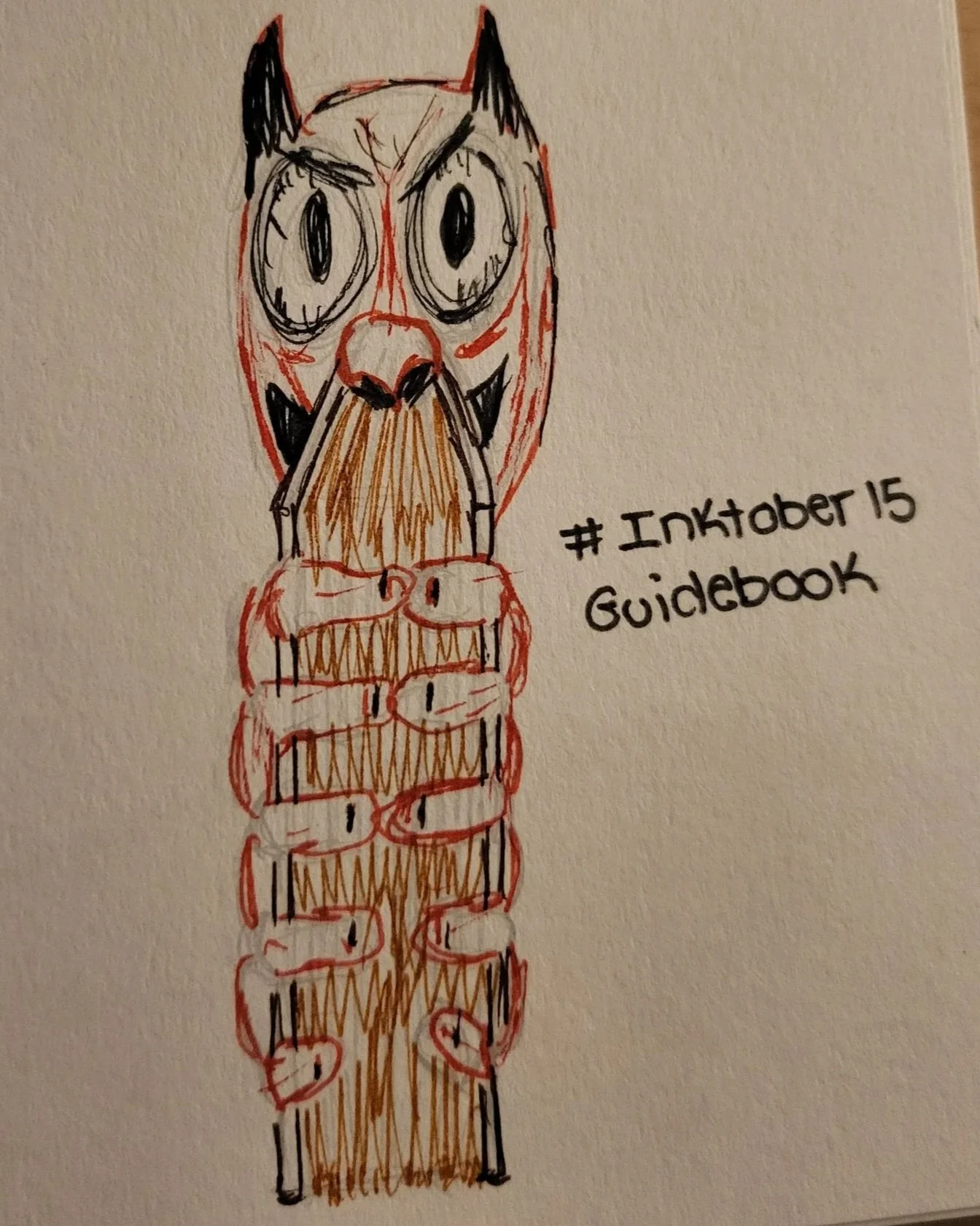 I recommend NOT opening this guy's book...unless you want to (from Inktober 2024) 