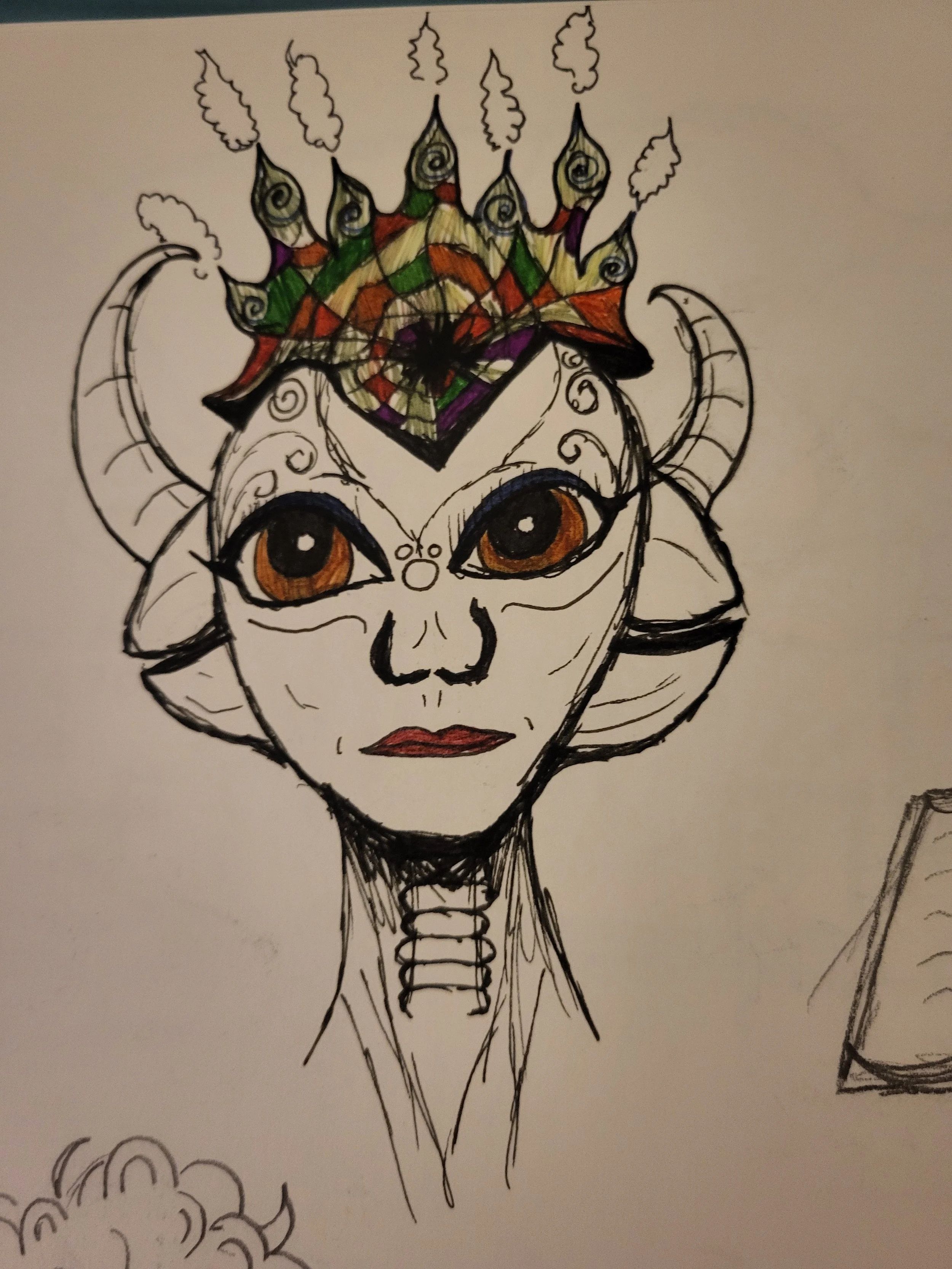 Had a dream about an alien race visiting - woke up and drew the images I saw right away. 
