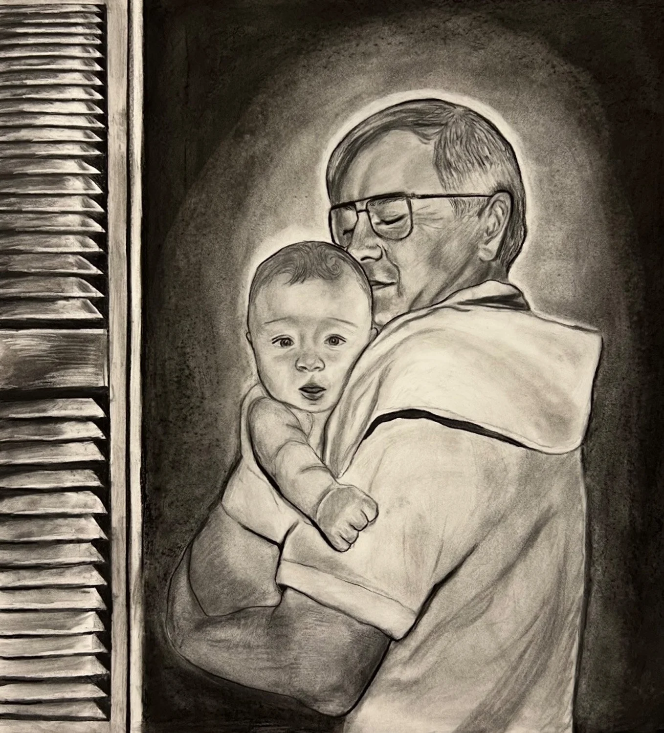 WINDOWSCAPE I, 2024, CHARCOAL, 42X36 IN