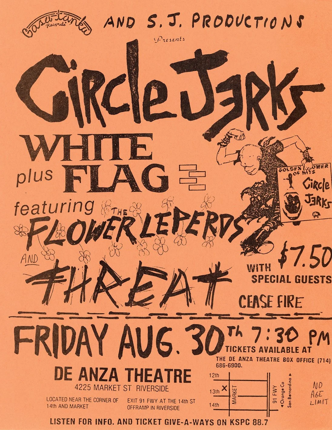 Circle Jerks Flyer De Anza Theatre