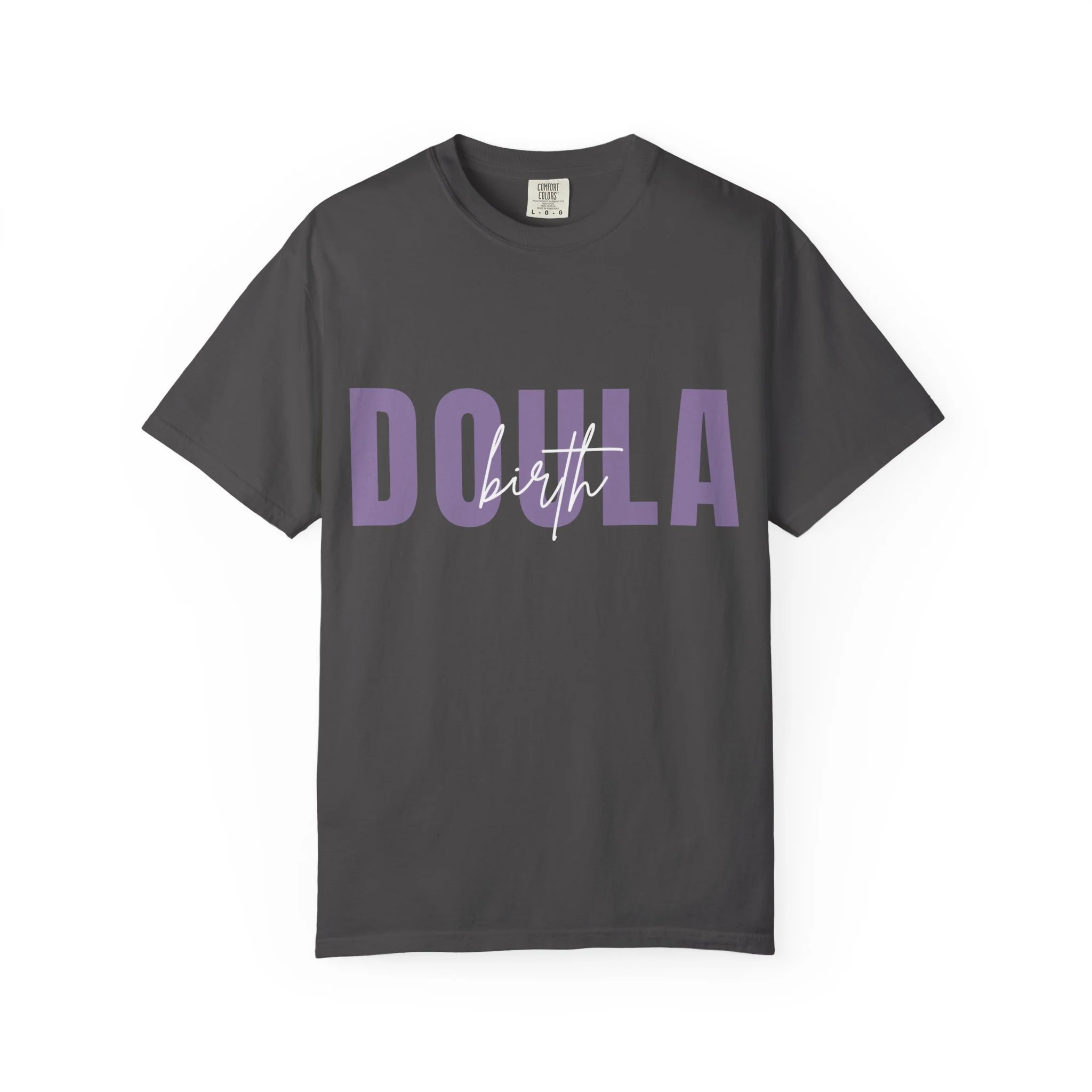 Birth Doula | Overlap Letters | Unisex Garment-Dyed T-shirt