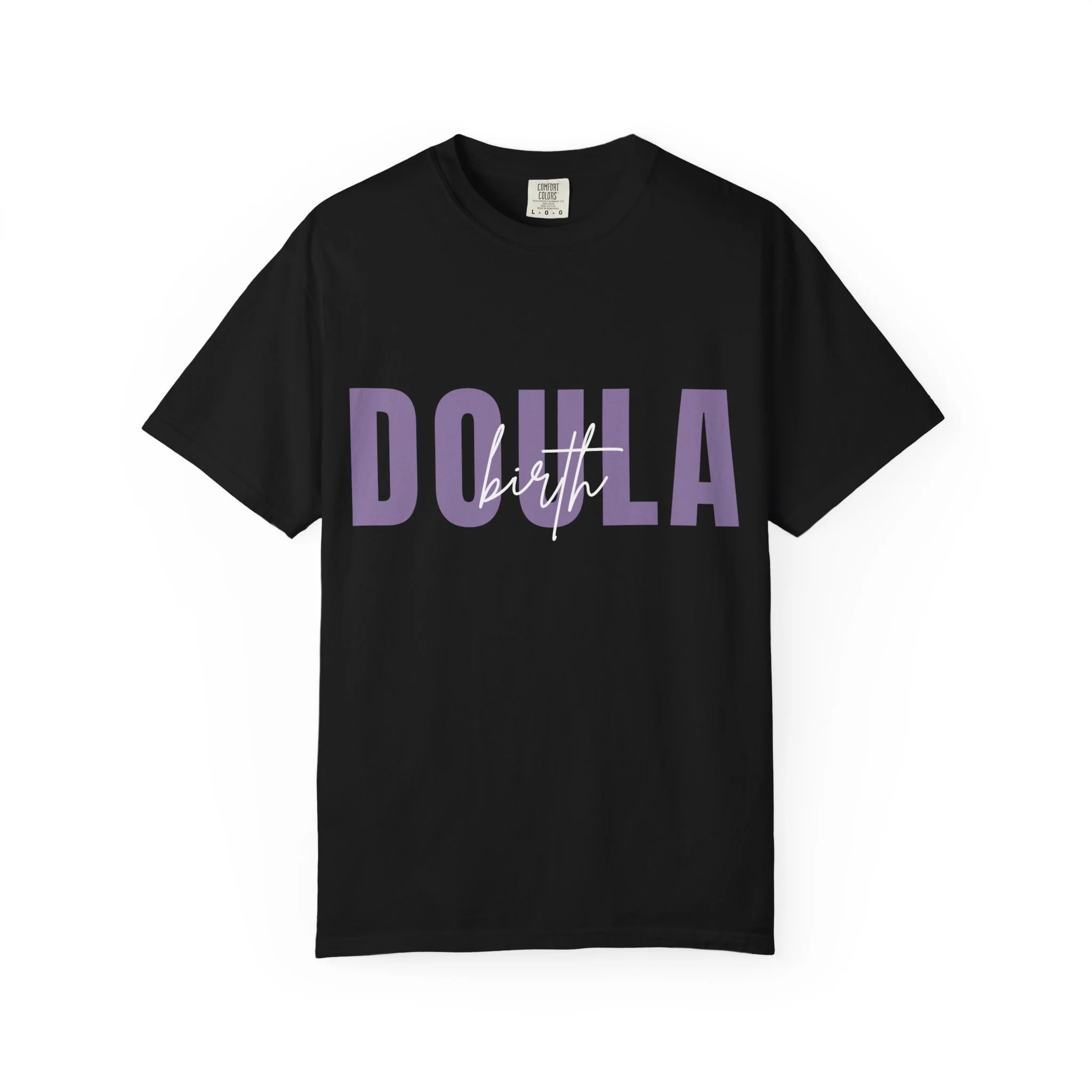 Birth Doula | Overlap Letters | Unisex Garment-Dyed T-shirt
