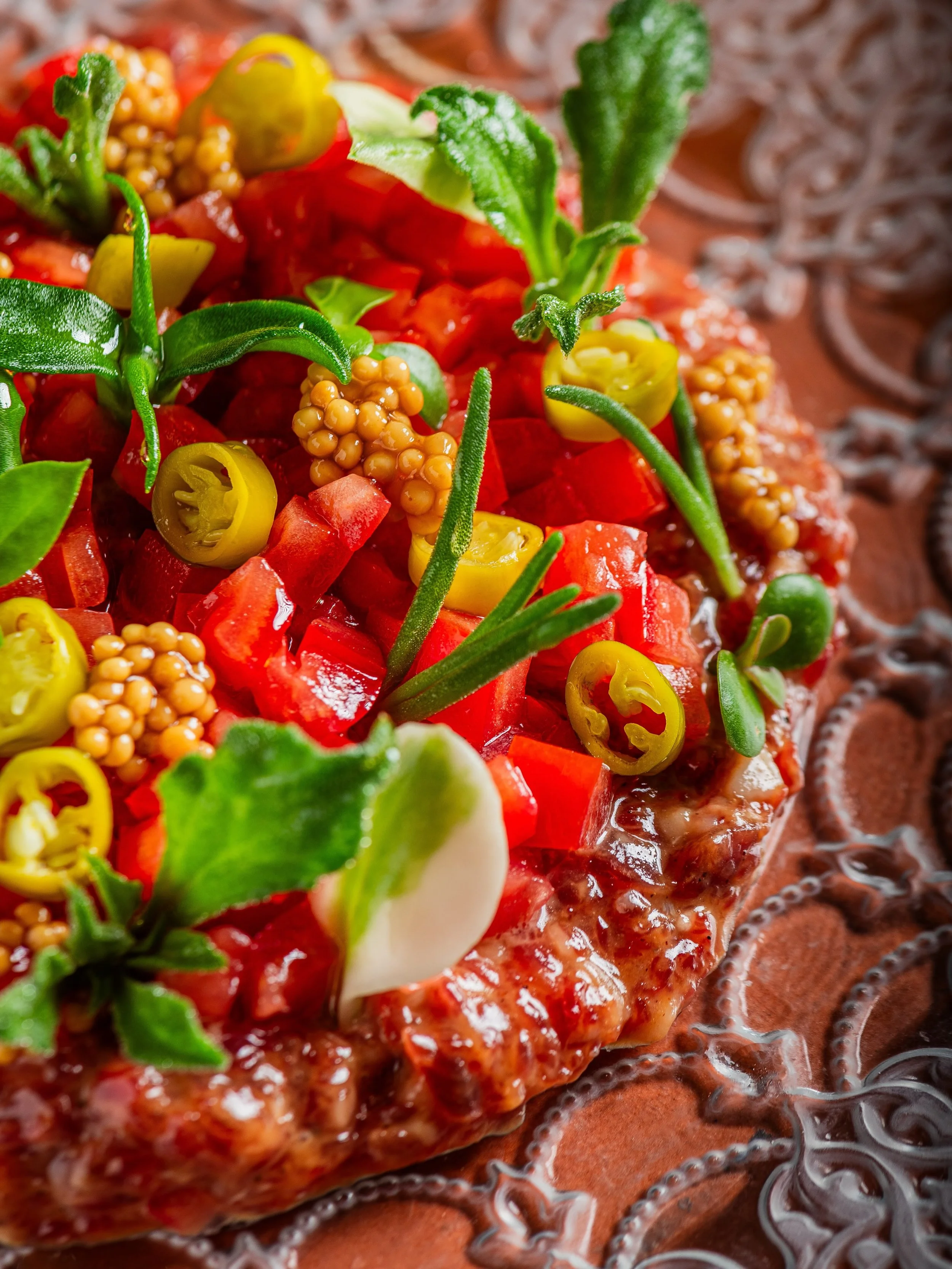 Tartar de Lomo Bajo Madurado is coming soon to our main menu in September! Striploin is dry-aged for 45 days and served with a special egg yolk-based sauce, tomatoes, mustard seed, and eaten with lettuce wraps. It&rsquo;s the perfect bite to start yo