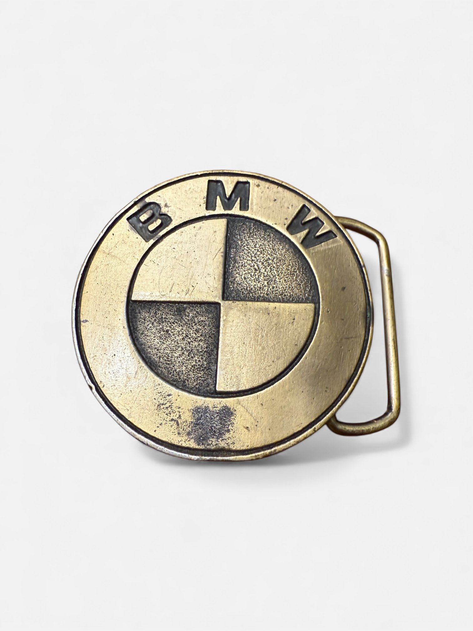 BMW brass belt buckle
