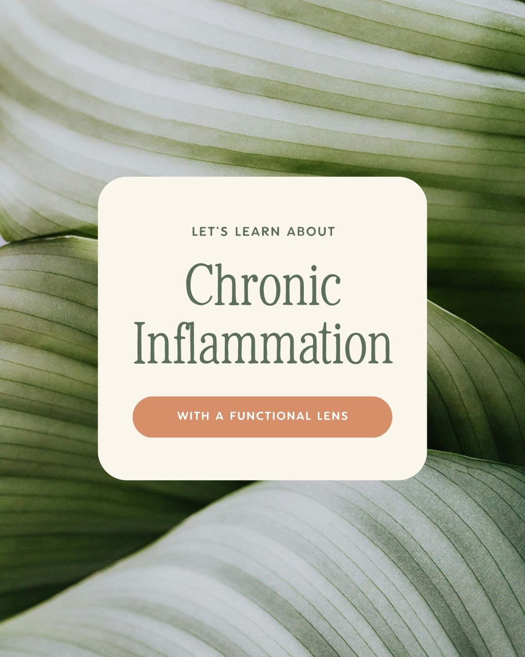 The word &ldquo;inflammation&rdquo; has become such a buzz word but it can often be frustrating to talk about because it is so vague.&nbsp;&nbsp;

Inflammation isn&rsquo;t just a symptom&mdash;it&rsquo;s a biological response pattern. It&rsquo;s HOW 