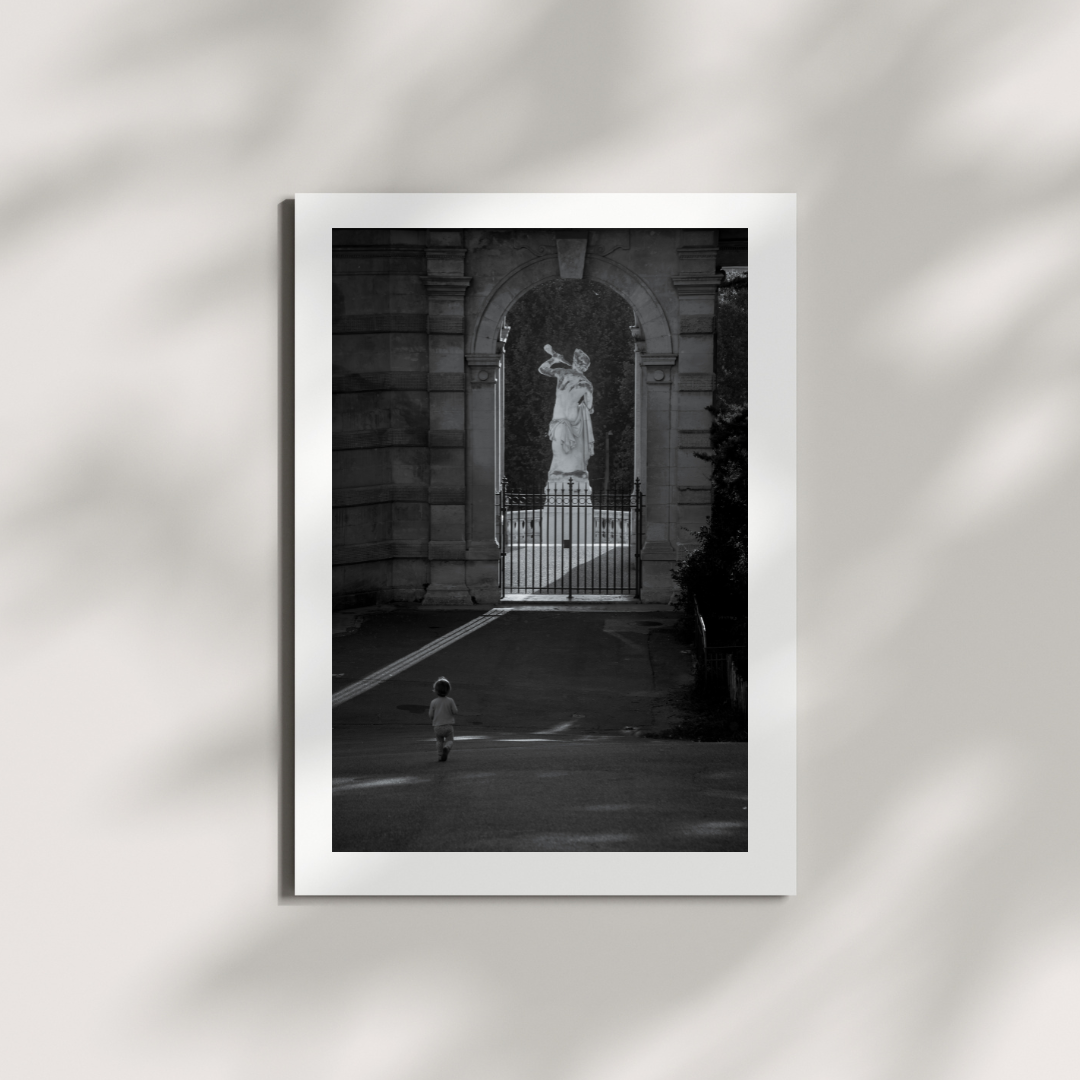 Palais Longchamp Enchantment: Black and White Fine Art Print