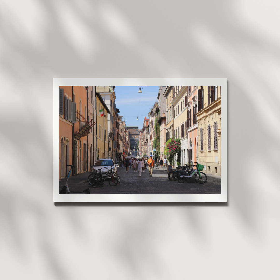 Vibrant Rome Street Scene Print