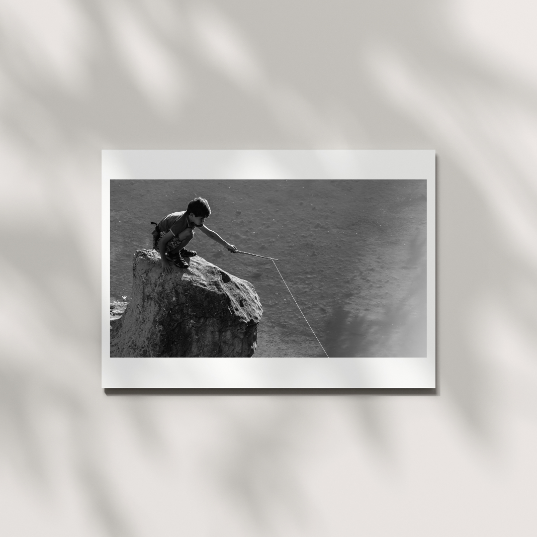 Nostalgic French Fishing Adventure Print