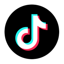 TikTok logo with black background