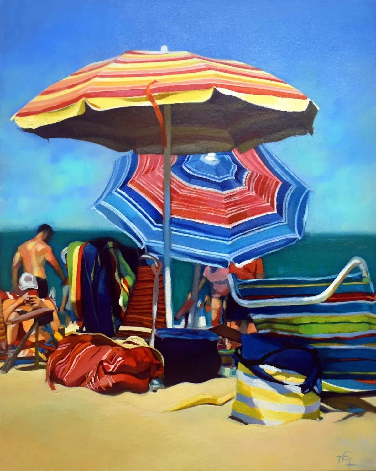 "Sea and Stripes" 24x30 oil on canvas
Available for purchase.