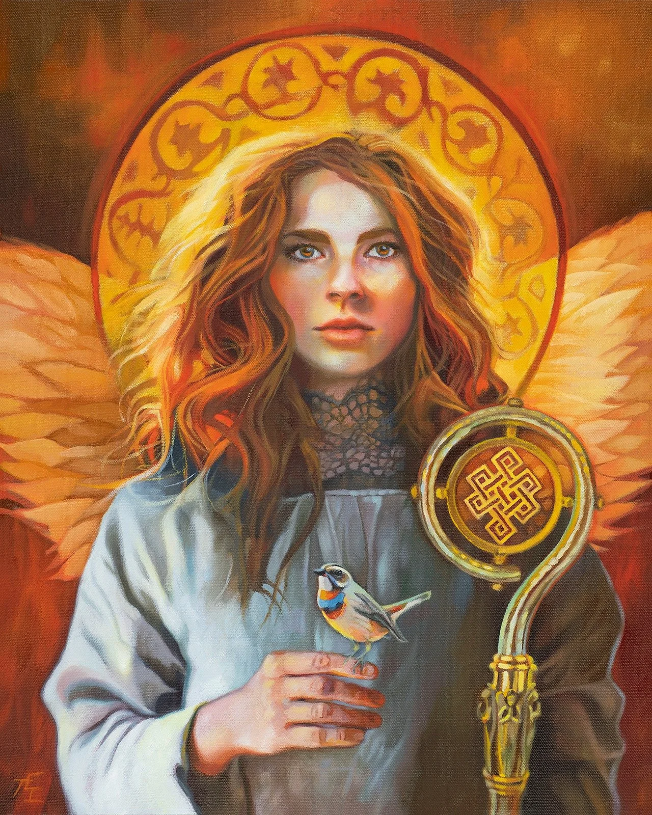 "Angel of Compassion" 16x20 oil on linen, private collection. Giclees are available for purchase.