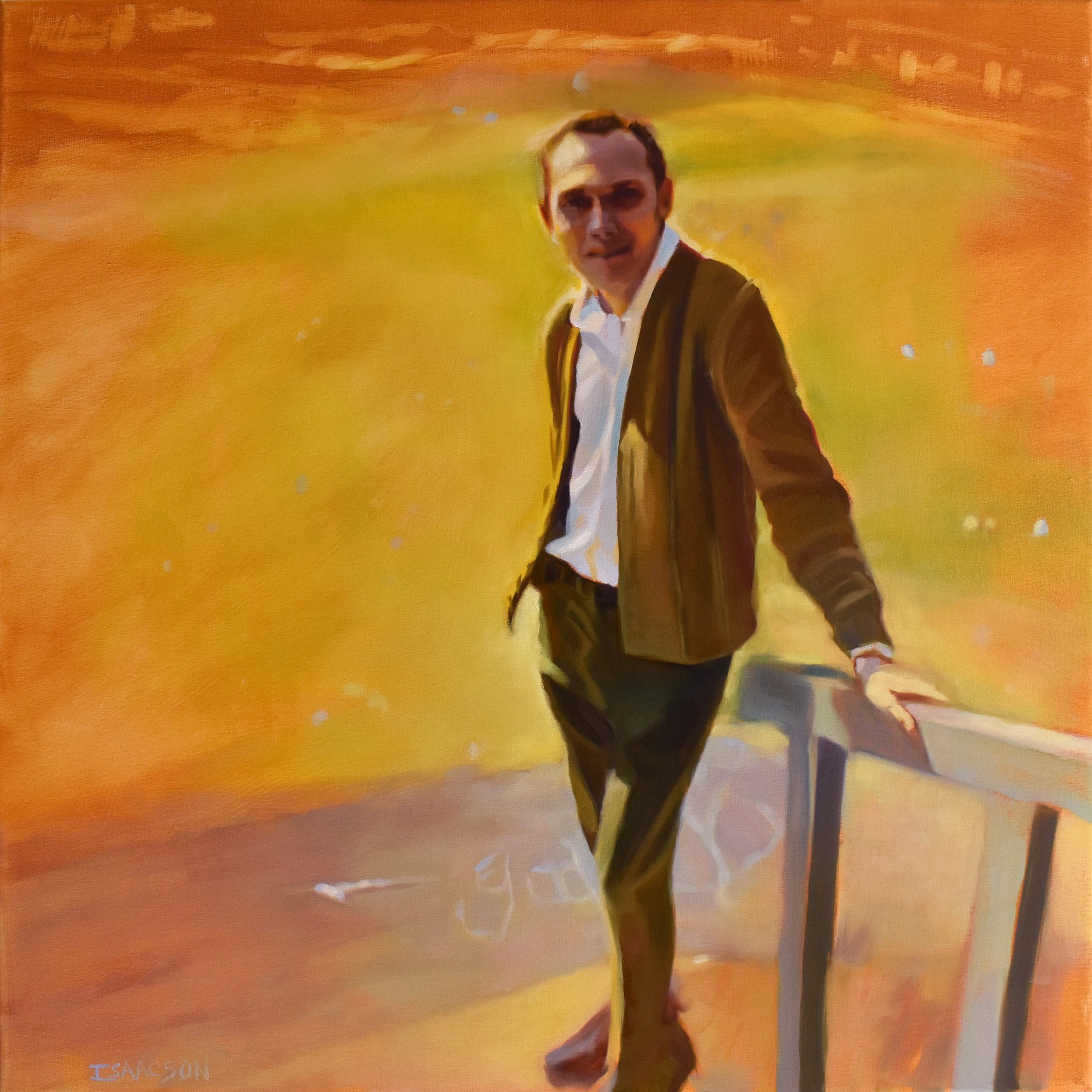 "A portrait of my father, Easter morning, 1971", oil on canvas 20x20. 