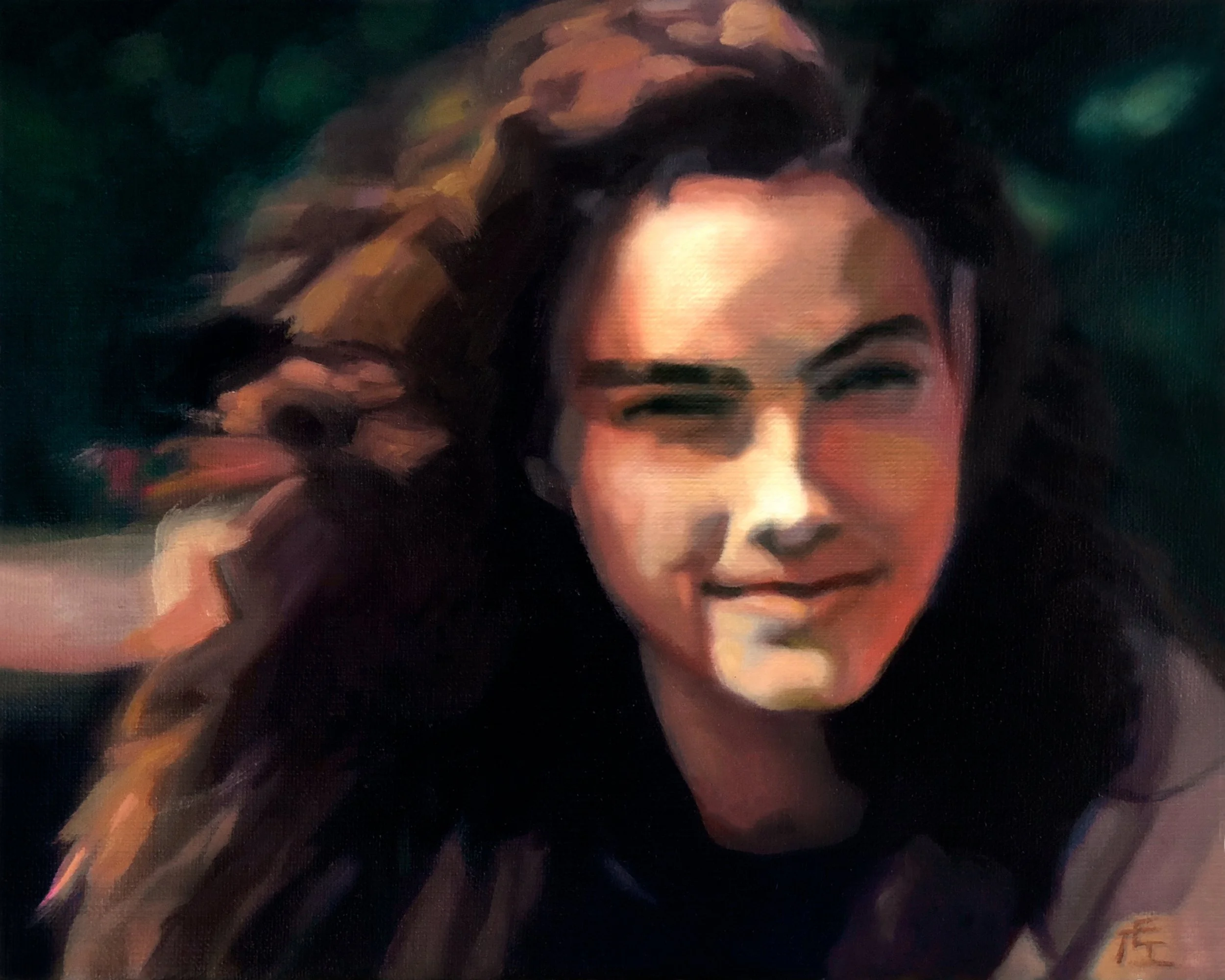 "Kathleen", oil on linen, commission portrait, private collection.