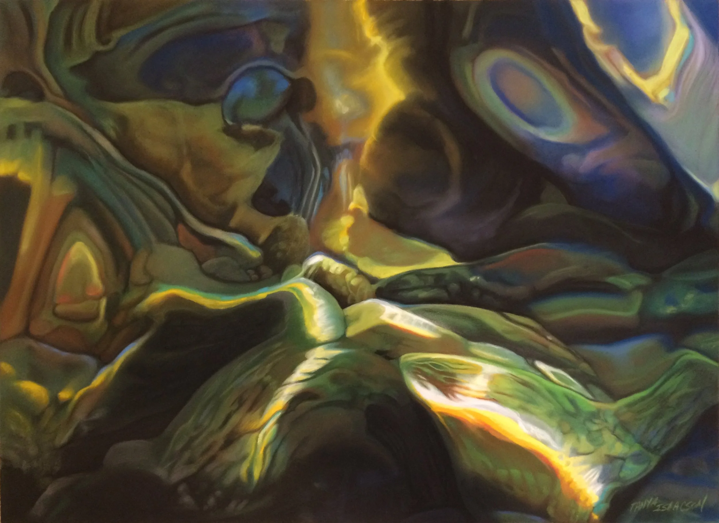 "Beneath the Surface" pastel on Strathmore paper 30x24. Available for purchase.