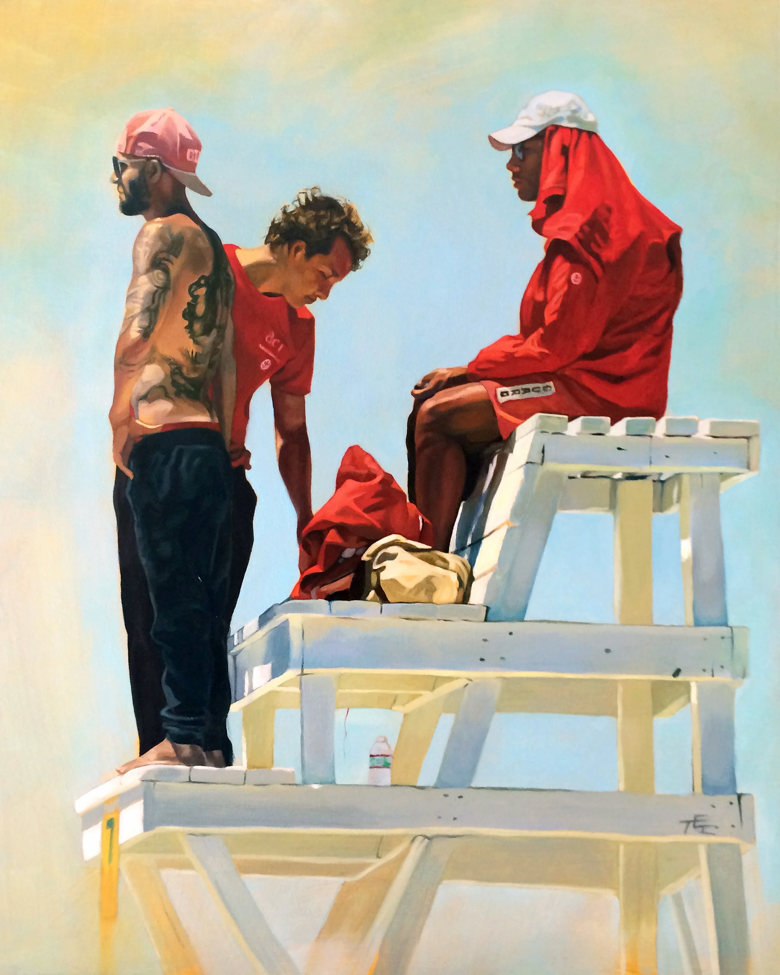 "Boys of Summer" oil on canvas 24x30, original is SOLD. Giclee prints available. 