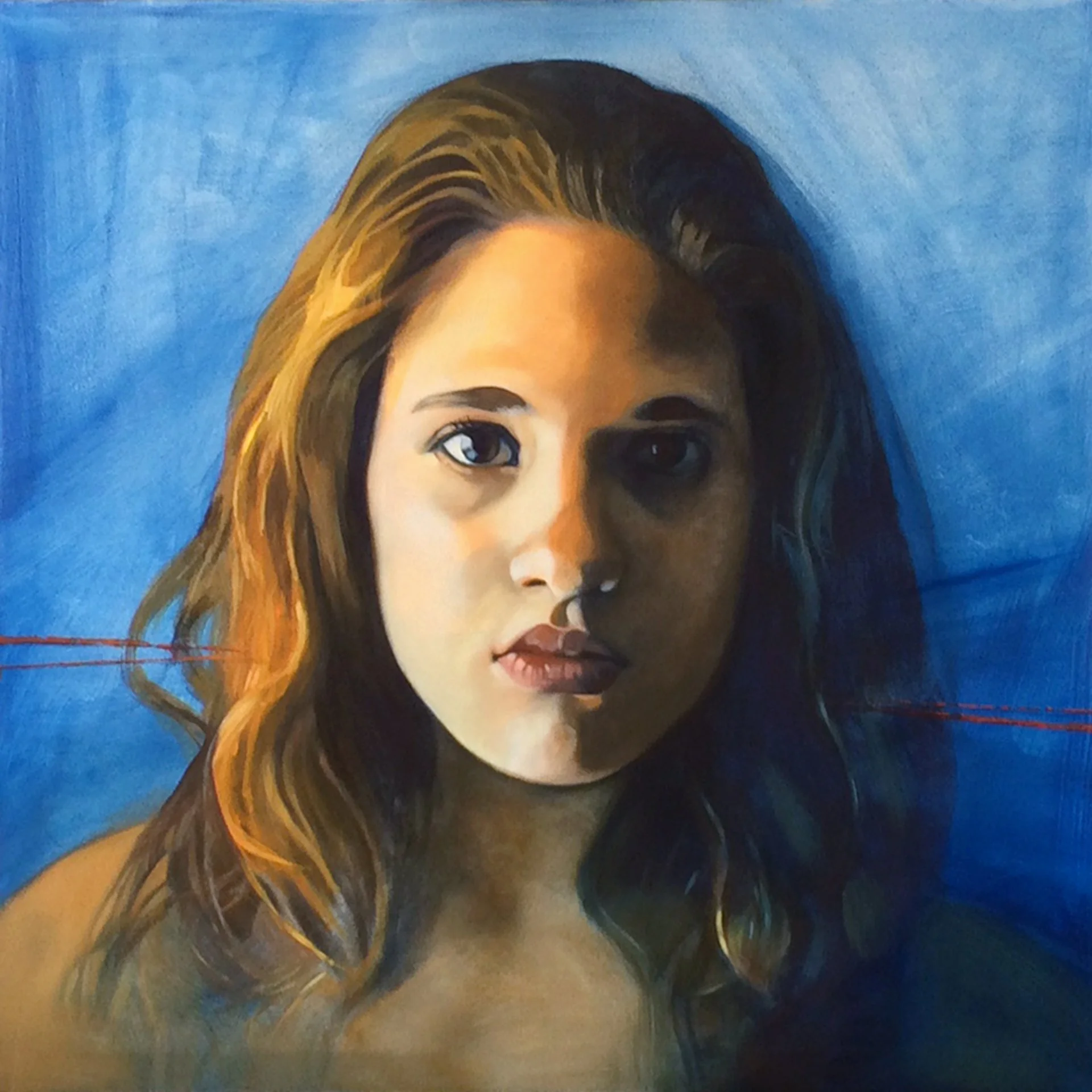 "Cousins I", oil on canvas, 30x30. 