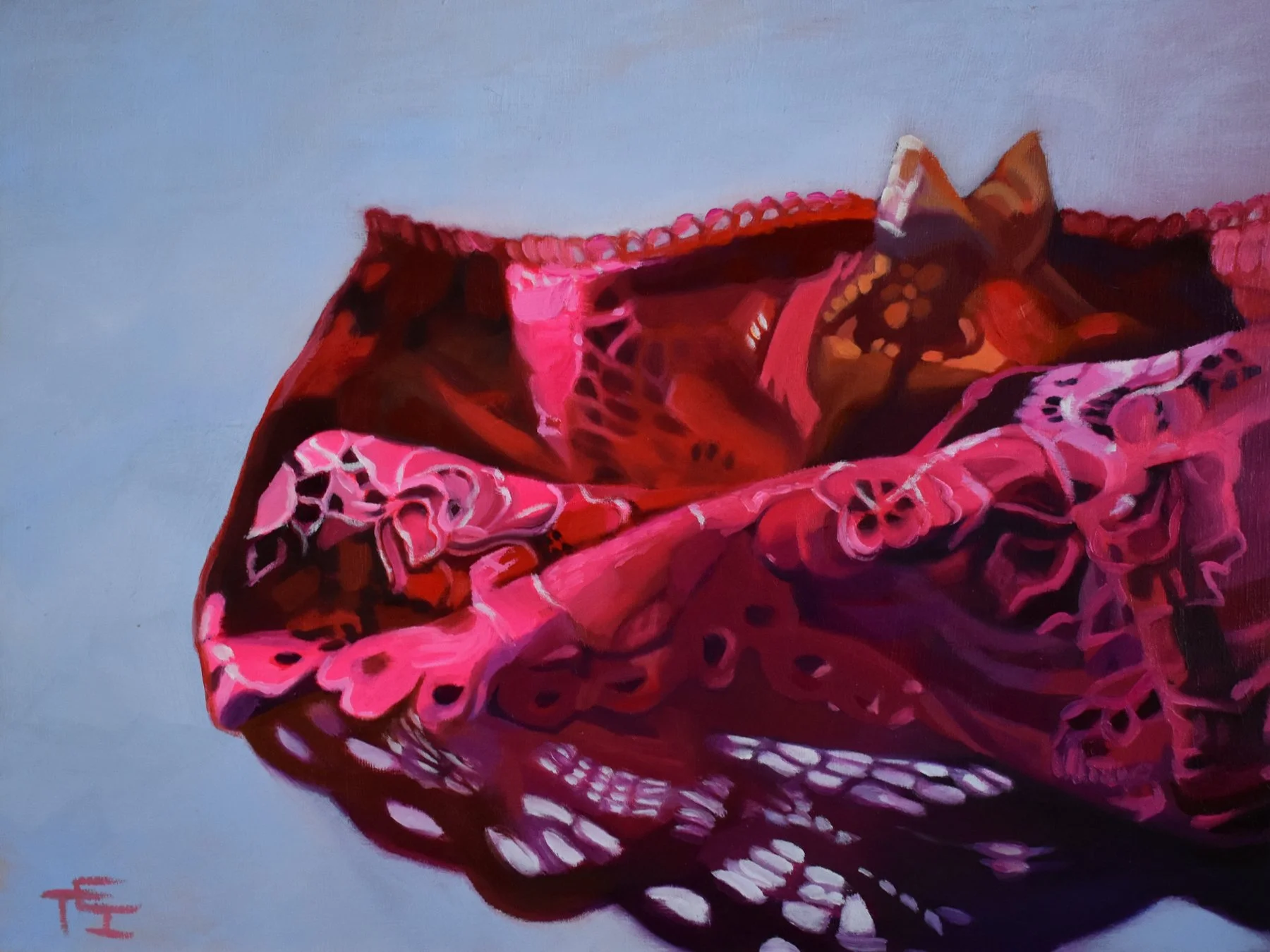"Make me Blush" 12x9 oil on raised birch panel. Available for purchase