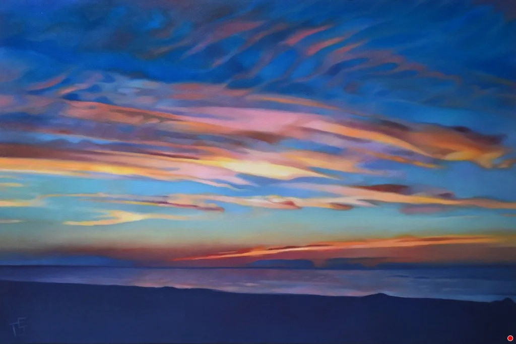 "Sunset at Mayflower Beach" 36x24 oil on canvas. Original is SOLD. 