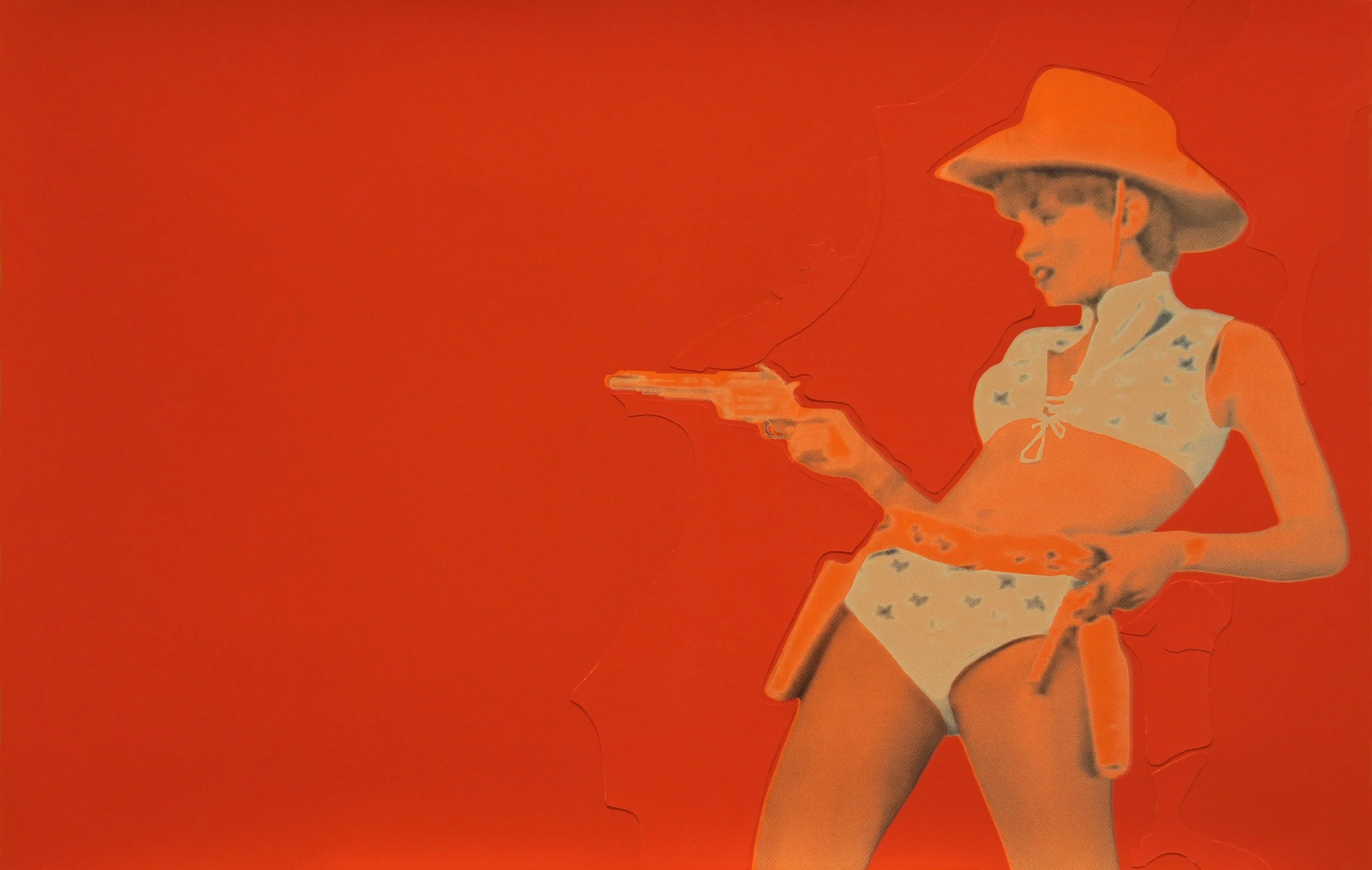 Cynthia, Orange, 2019, Screenprint on Somerset Satin Paper 300 gsm, Paper Size: 100 x 63.8cm; Print Size: 100 x 63.8cm, Varied edition of 12
