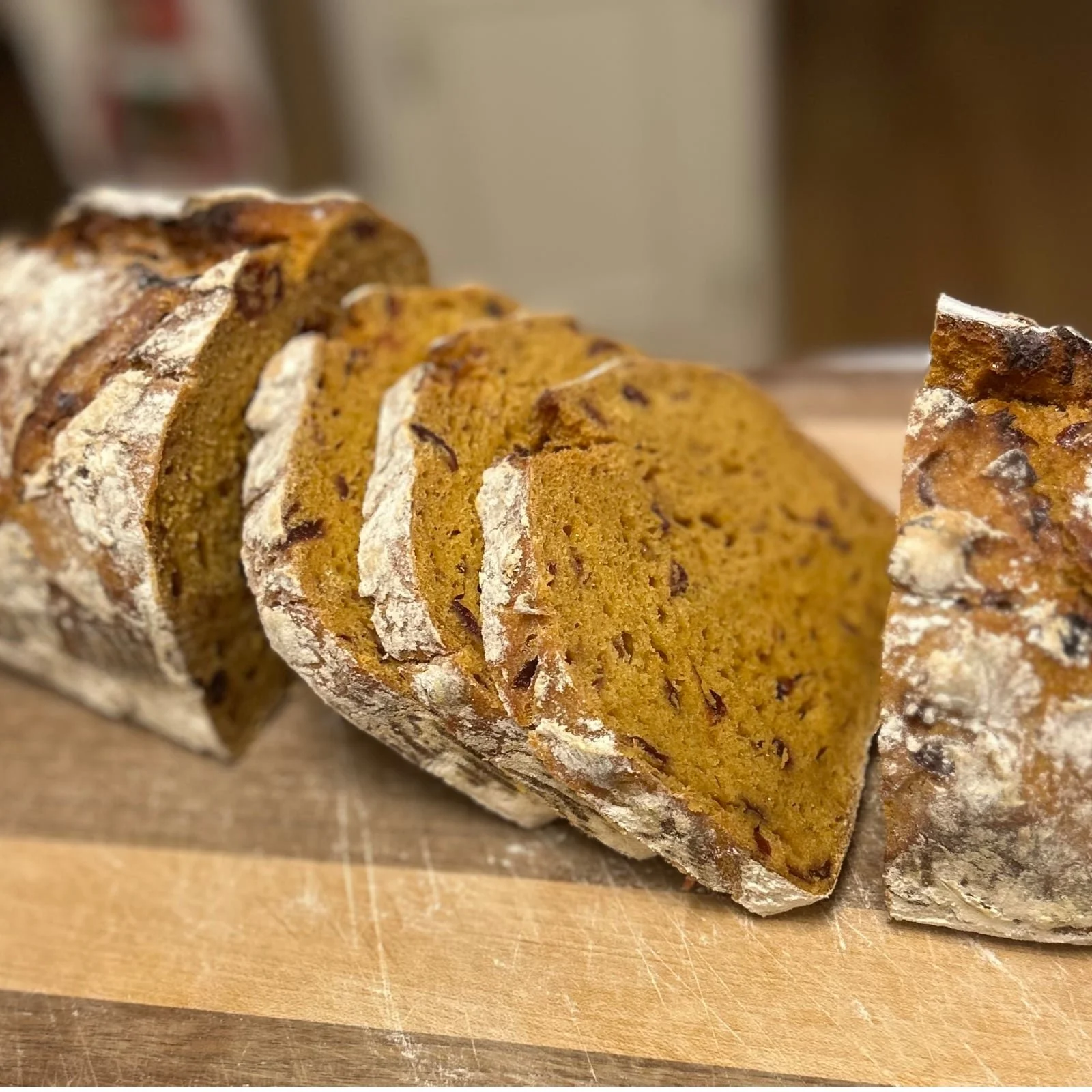 Seasonal Gluten-Free Pumpkin Cranberry Boule