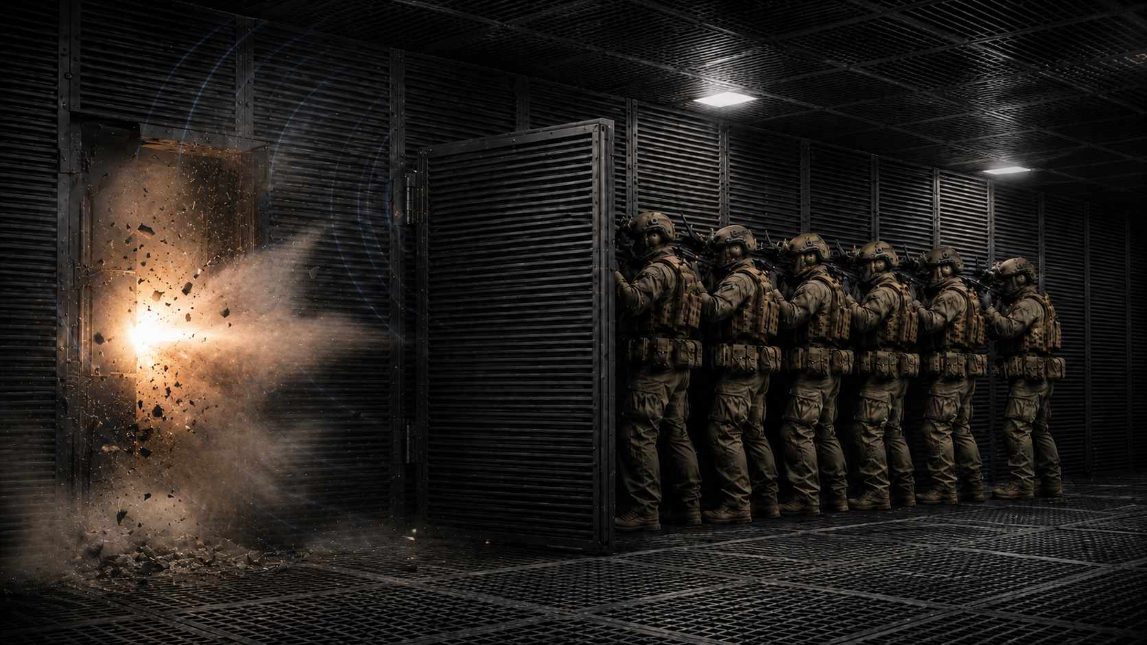 C-BOS close-quarters blast overpressure system for CQB and breaching environments