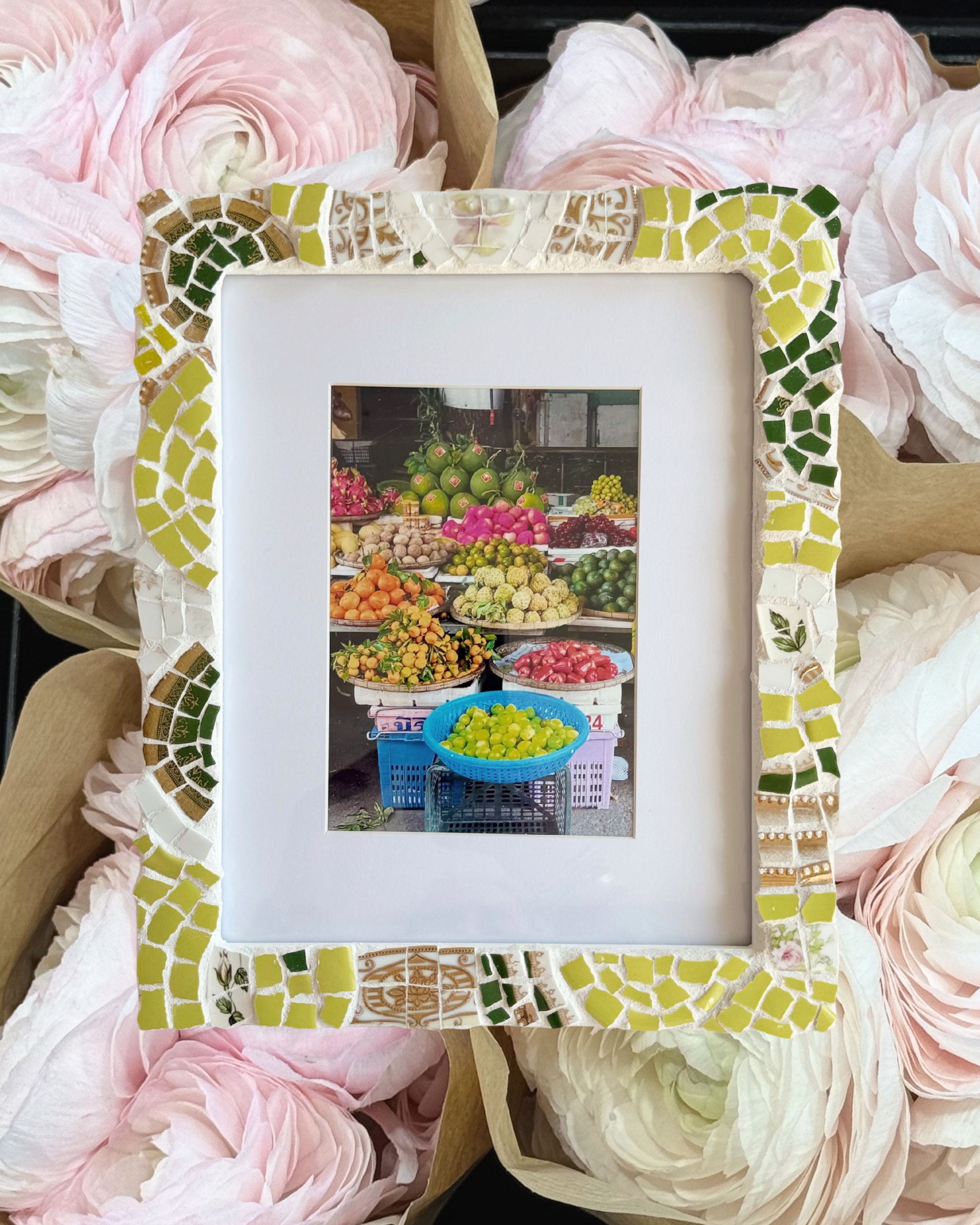 Green Mosaic Picture Frame
