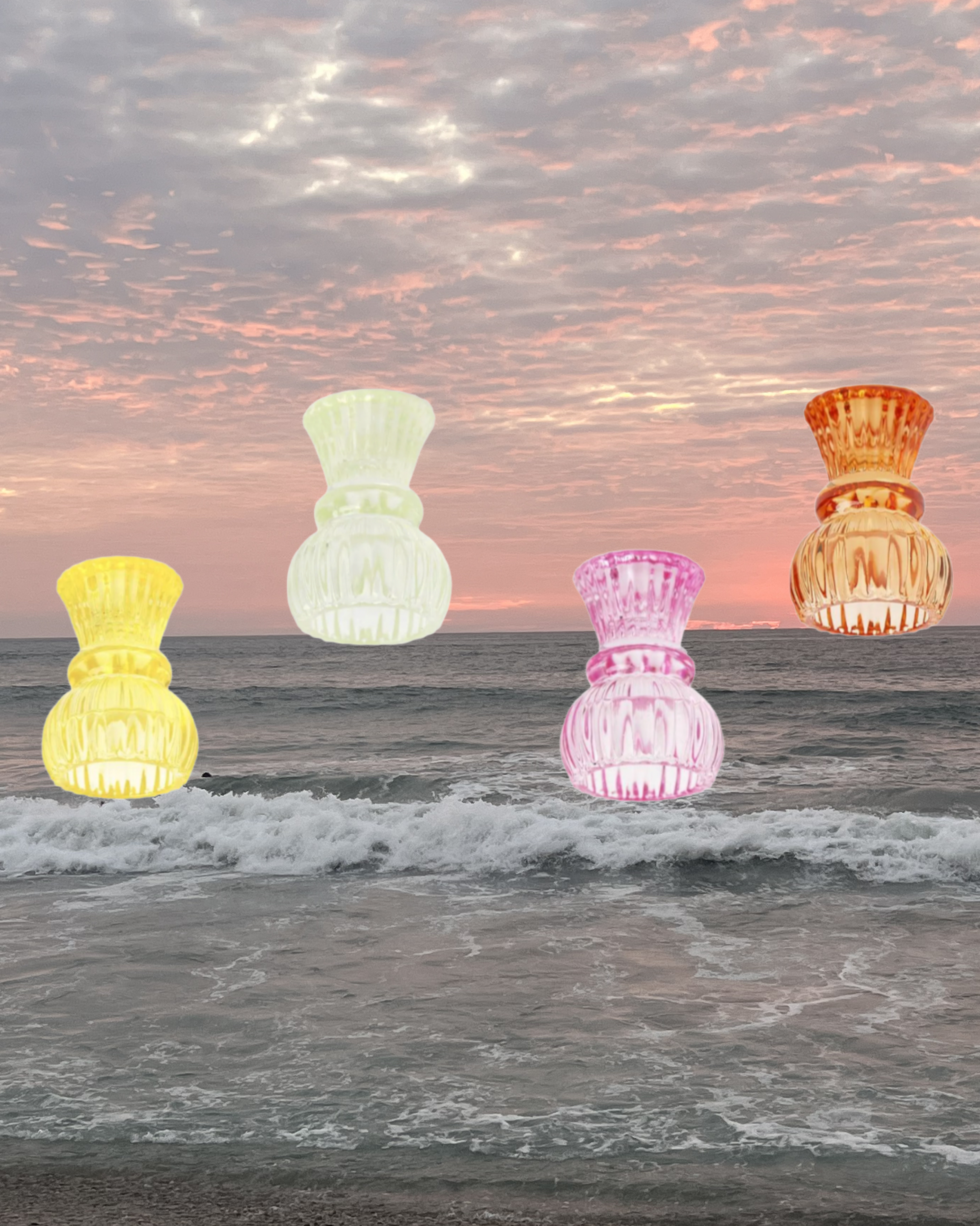 UK Petite Dual Glass Candlestick Holders