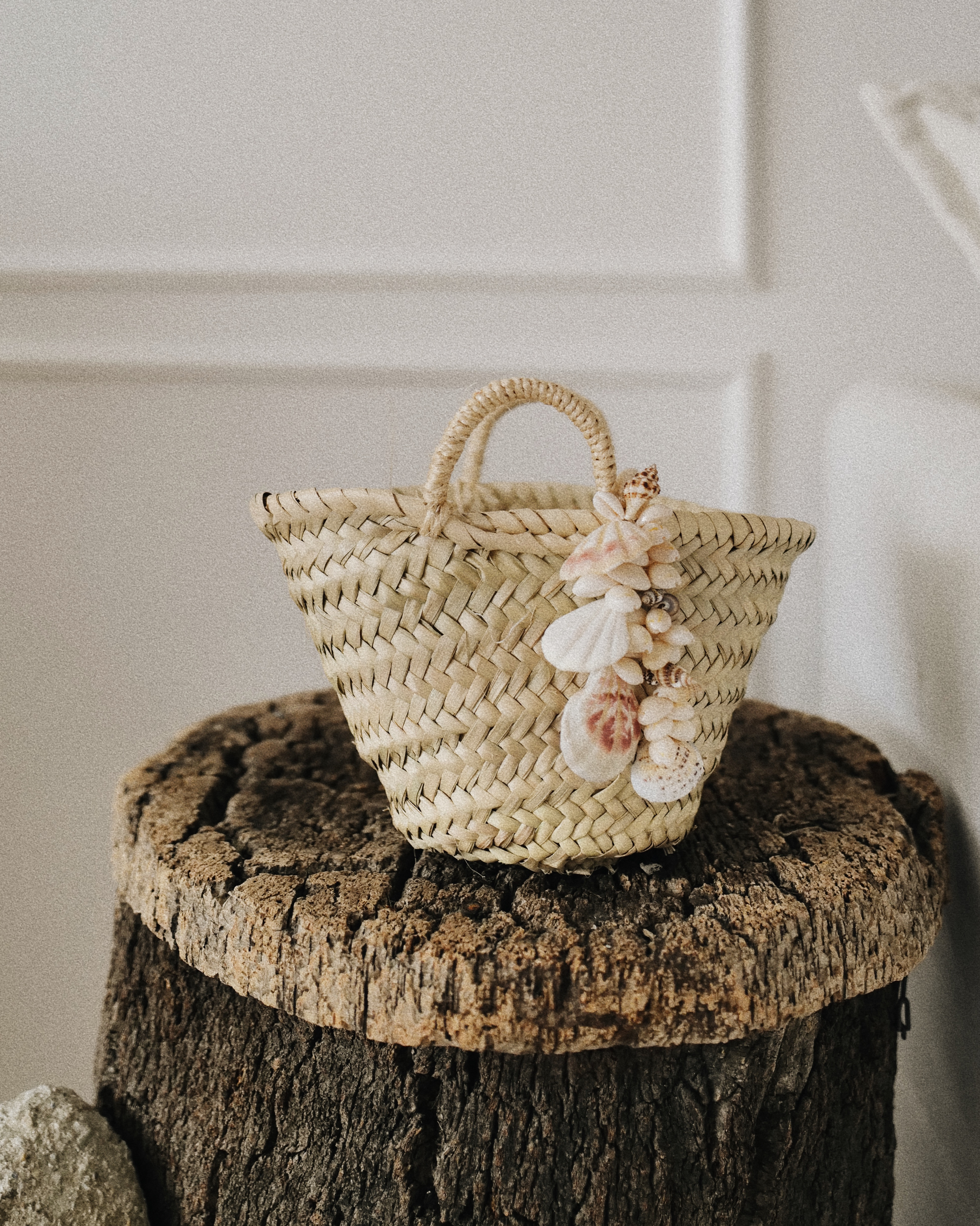Small Portuguese Basket with Seashell Charm