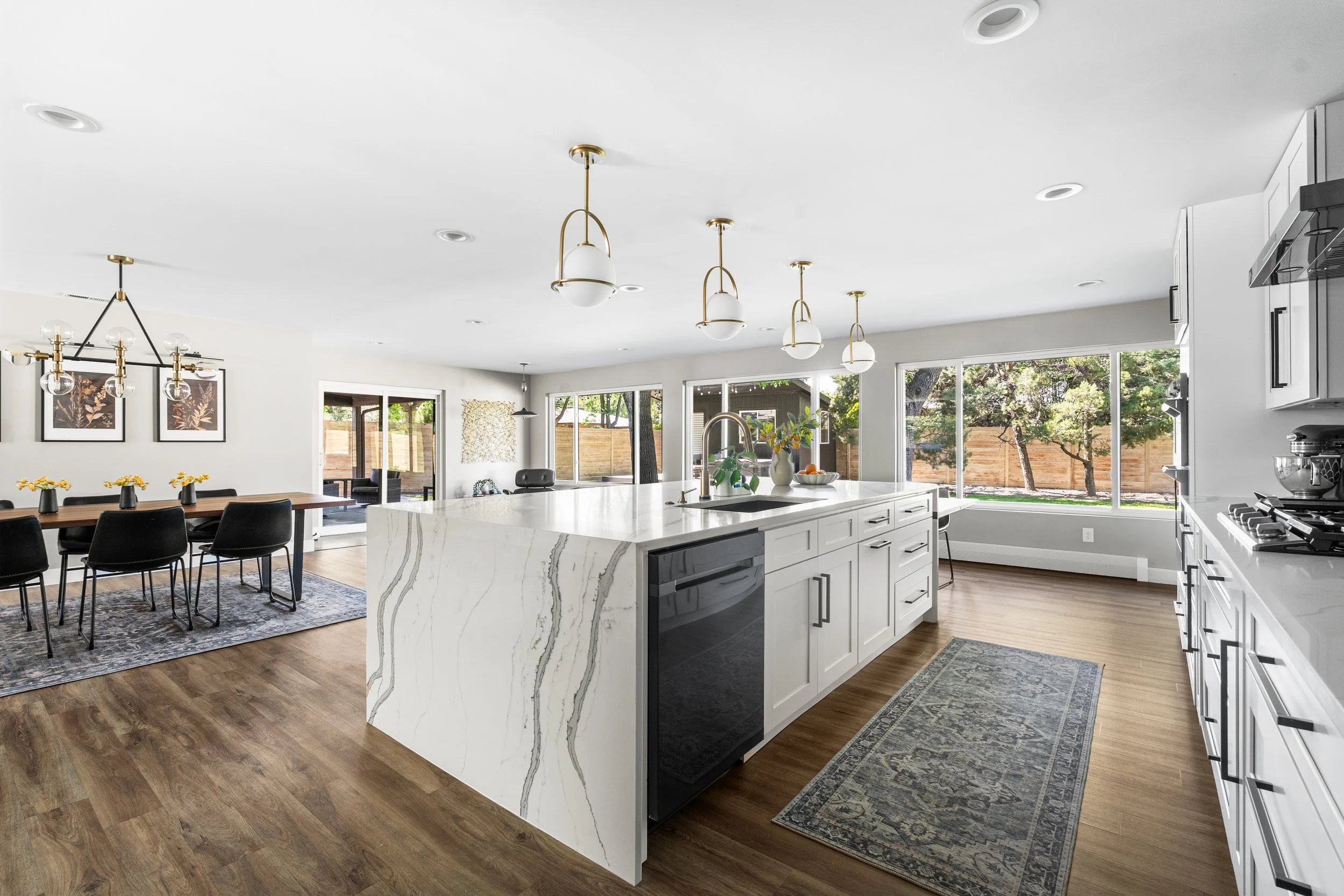 Spacious modern kitchen in a luxury home for sale in Denver, Colorado represented by The Eminence Group Realtors