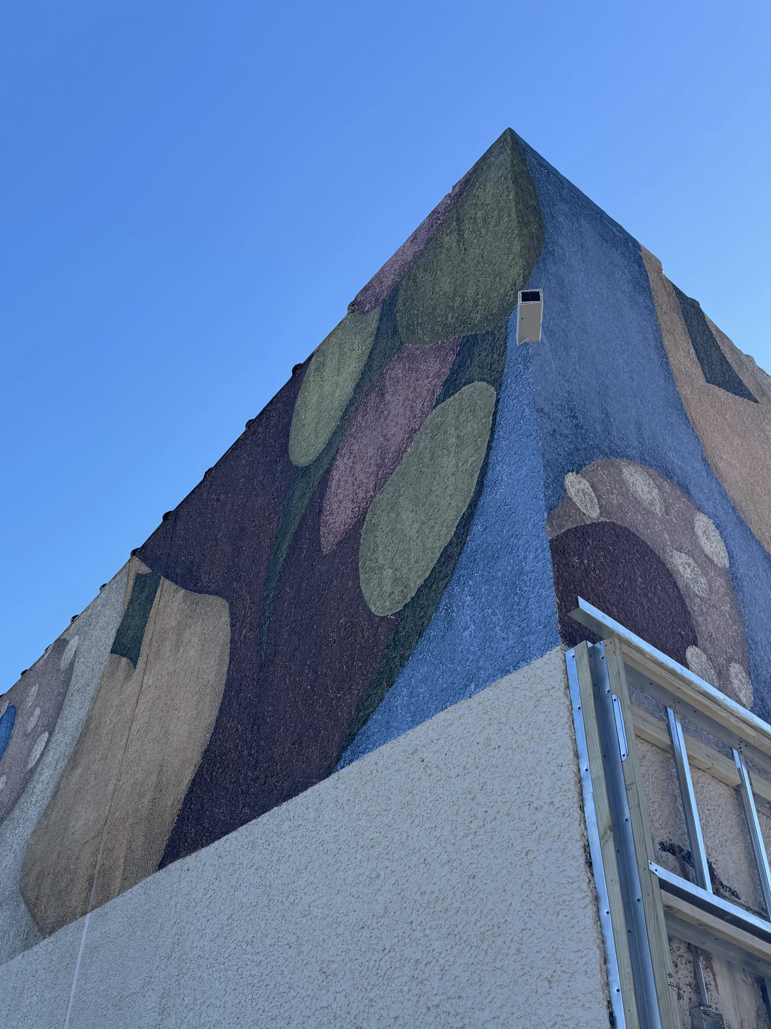 1,100 sq ft exterior mural commissioned by SPB Hospitality for Amada, Iron Chef José Garces' second restaurant location. The work features a distressed, abstract composition inspired by the Andalusian regions of Spain.