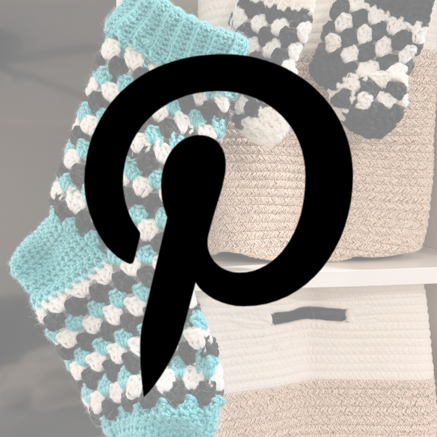 Pinterest link with crochet stocking