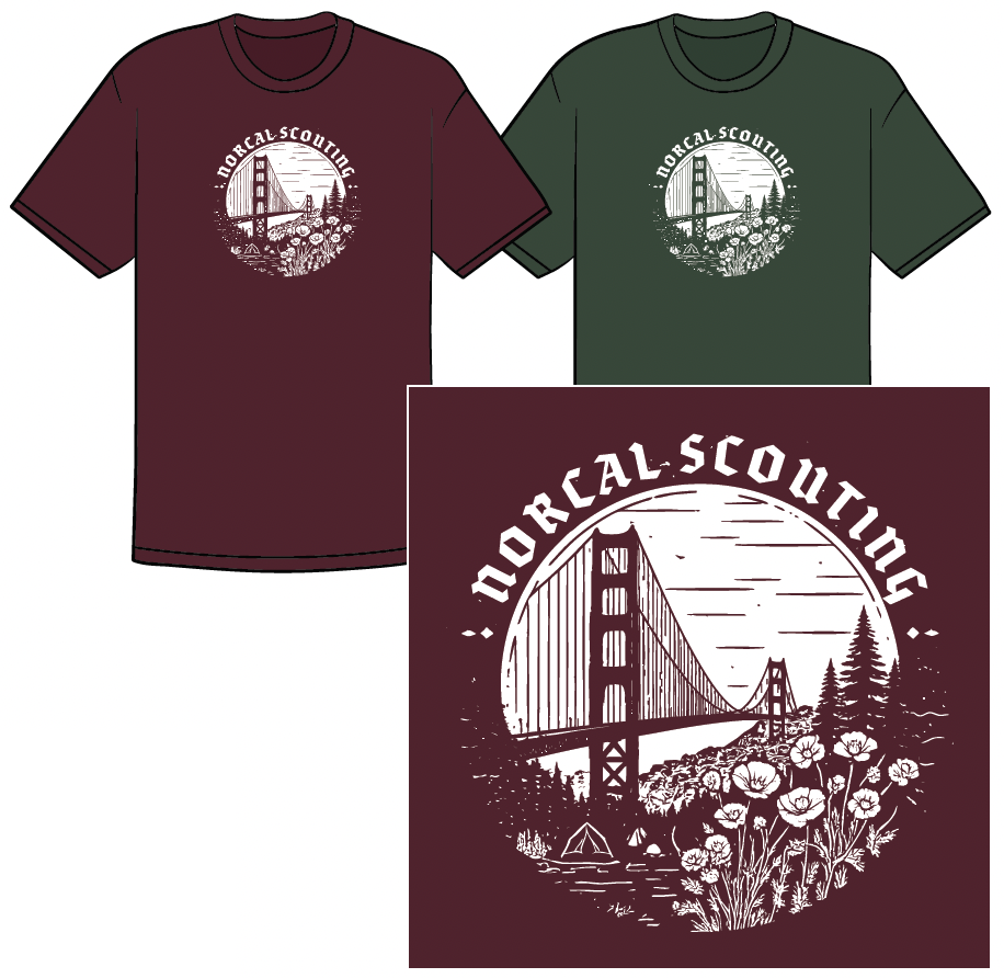 Norcal Scouting Graphic Tee Design